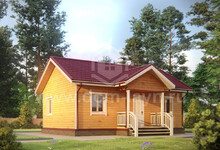 Проект бани из бруса Б-007