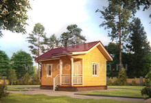 Проект бани из бруса Б-008