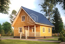 Проект дома из бруса Д-008